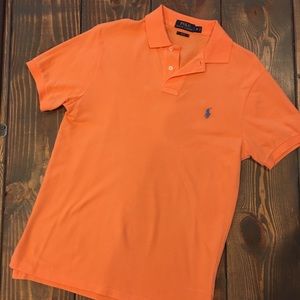 Ralph Lauren Orange Slim Fit Polo Shirt